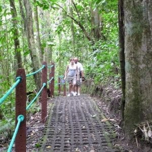 Combination Tour with Hanging Bridges Waterfall Volcano Hike and Hot Springs