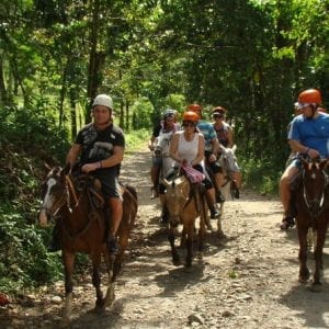 Canopy and Horseback Riding at Arenal La Fortuna Guided Through Mountain Trail