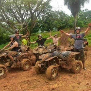 Zipline with ATV and Waterfalls Combination Tour