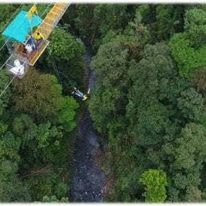 Bungee Jump With Canopy Zip lines And Long Superman Cable In The Way To La For
