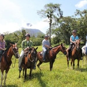 Horseback Riding At Arenal Wilberth Stable In Front Of Arenal Volcano National