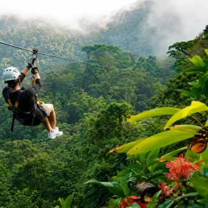Selvatura Park Bronze Pack zipline above Monteverde cloud forest