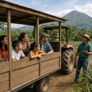 Tractor-wagon plantation tour